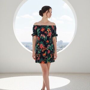 Derek Heart Black Floral Mini Dress